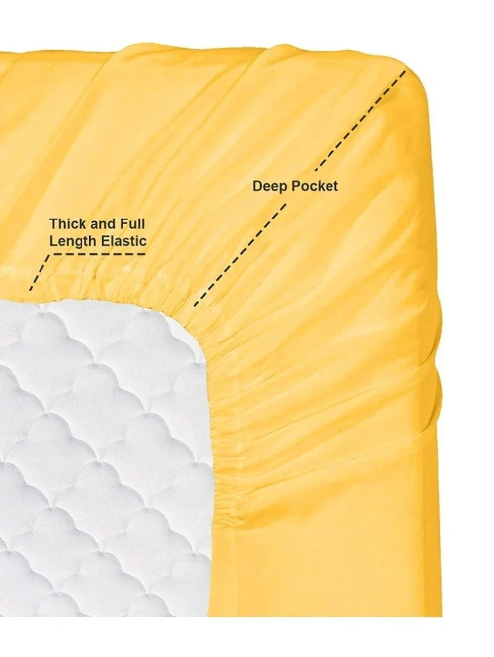 Clara Clark 6-Piece 1800 Thread Count Nature & Floral Mellow Yellow Microfiber S